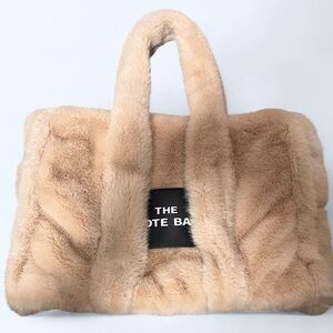 Faux Fur Tan Handbag